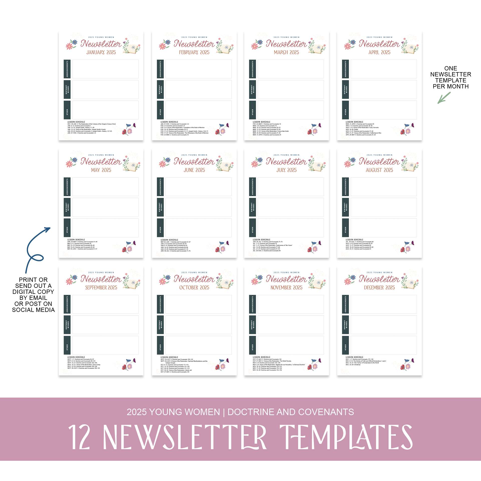 2025 Young Women - Newsletter, , large