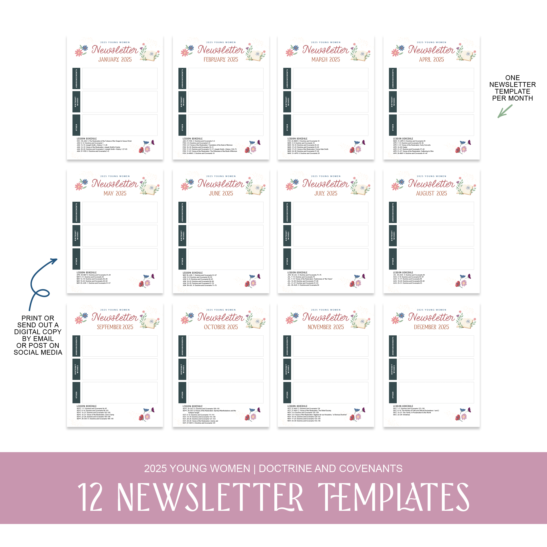 2025 Young Women - Newsletter, , large