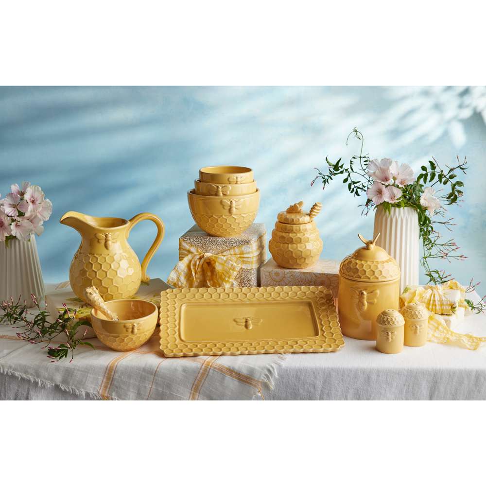 Honeycomb Bowl and Spreader Set, , large image number 1