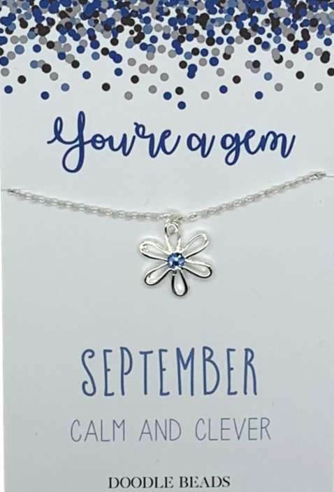 Flower Birthstone Necklace, , large image number 0