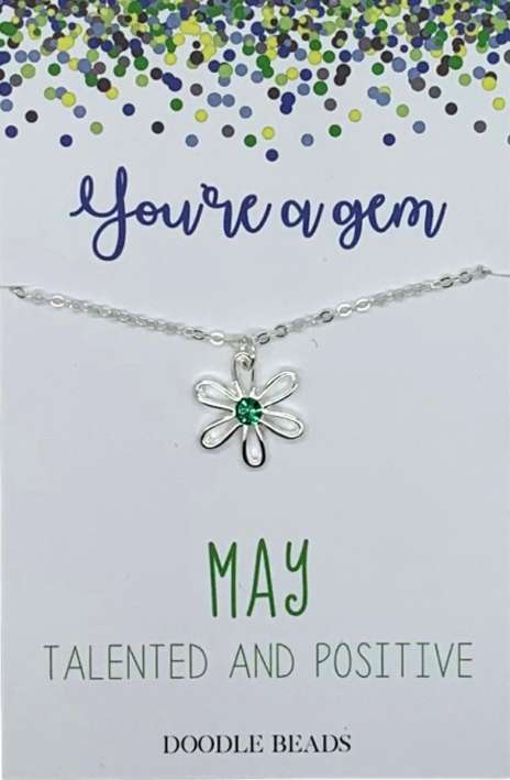 Flower Birthstone Necklace, , large image number 0