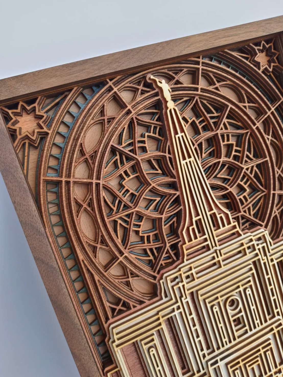 Gilbert Arizona Temple Layered Wood Plaque, , large