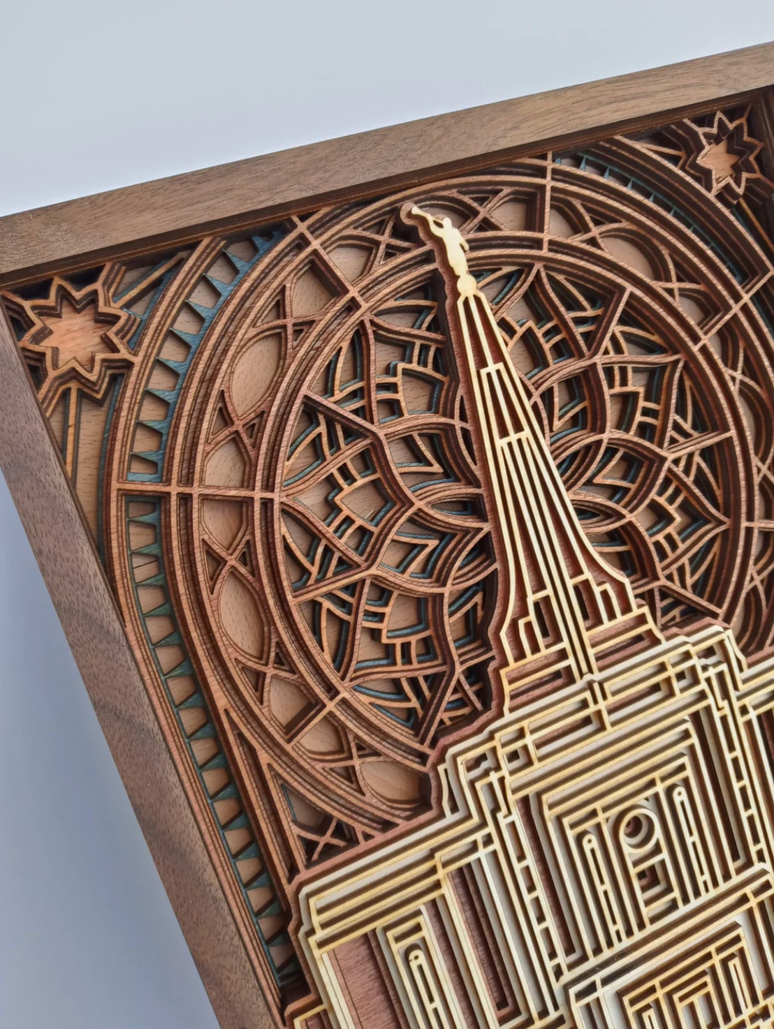 Gilbert Arizona Temple Layered Wood Plaque, , large