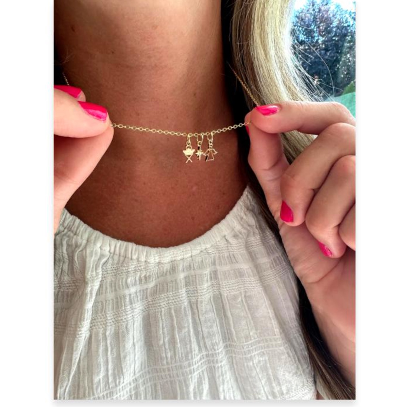 Amazing Missionary Merry Christmas Charm Necklace, , large