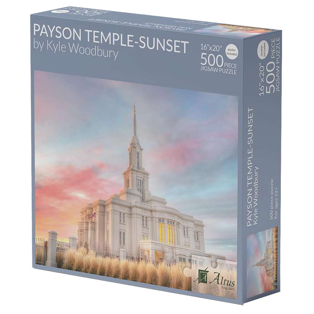 Payson Temple Sunset 500 Piece Puzzle, , large