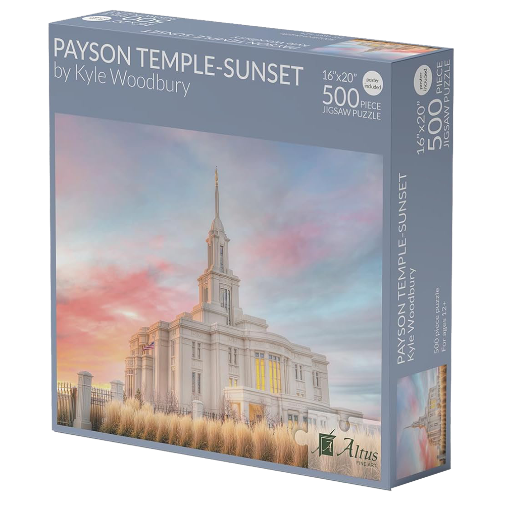 Payson Temple Sunset 500 Piece Puzzle, , large