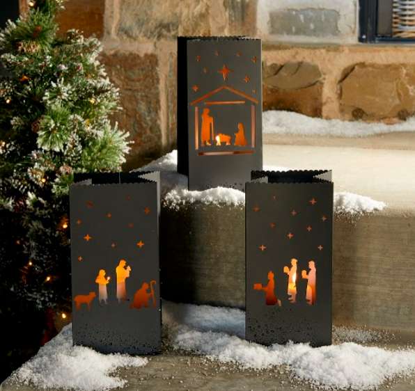 Silhouette Metal Nativity Luminaries, , large image number 3