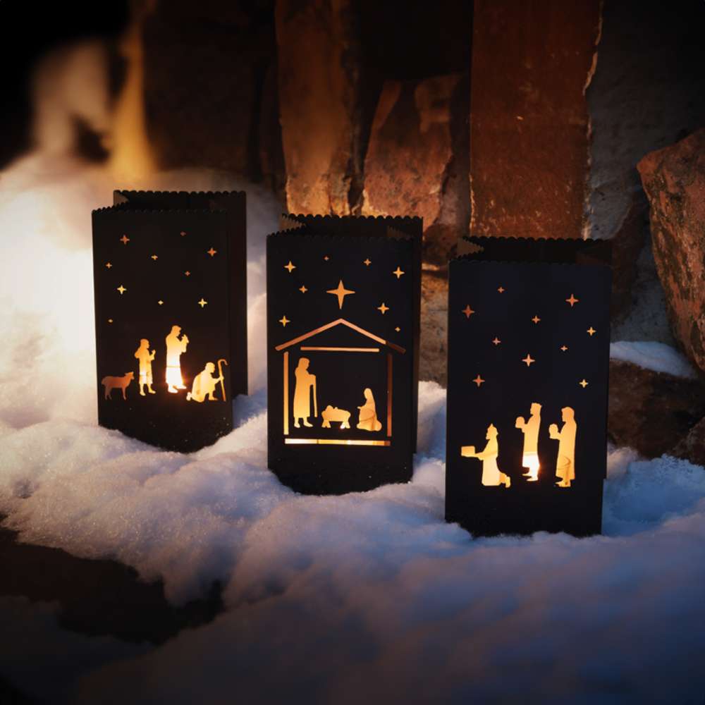 Silhouette Metal Nativity Luminaries, , large image number 3