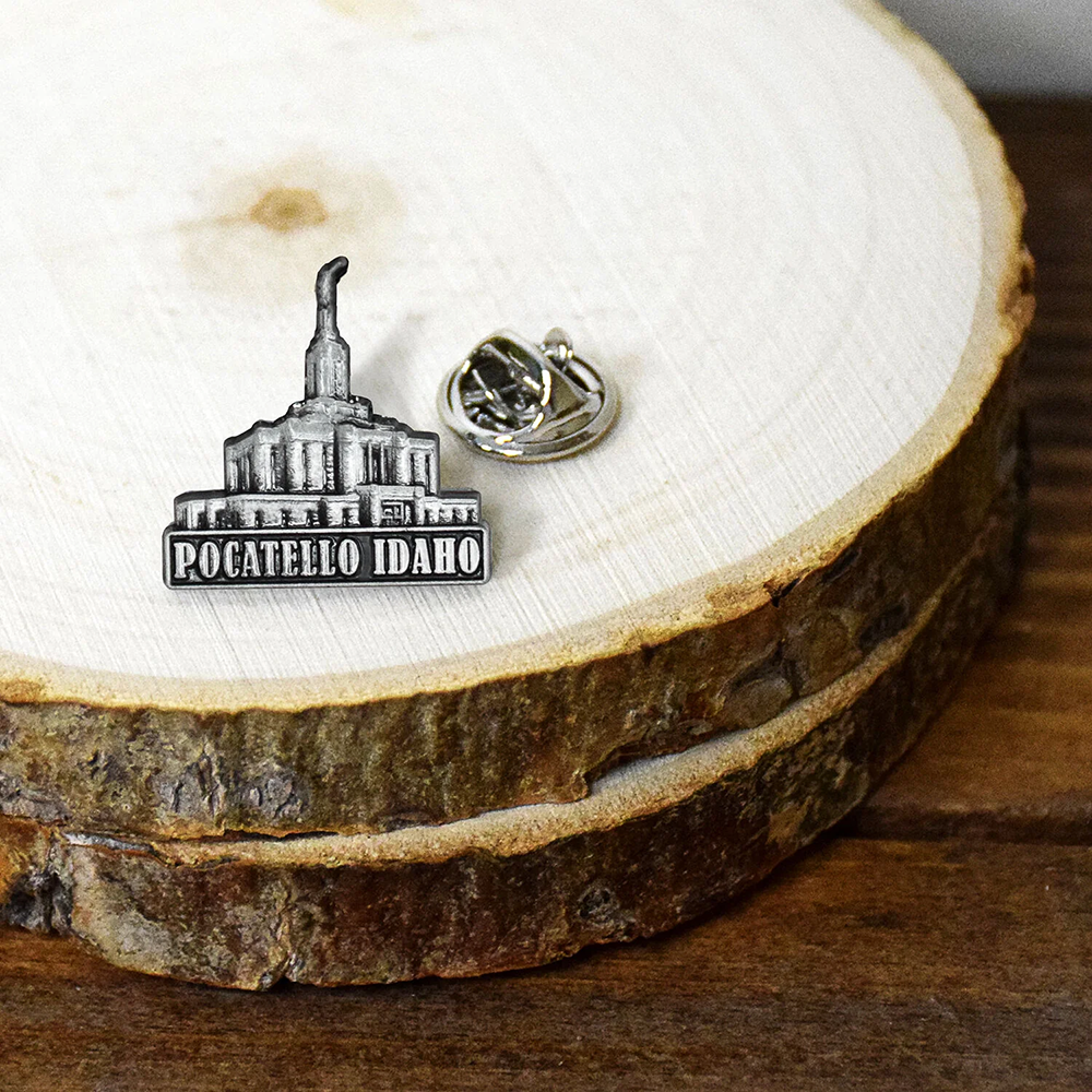 Pocatello Temple Silver Pin, , large