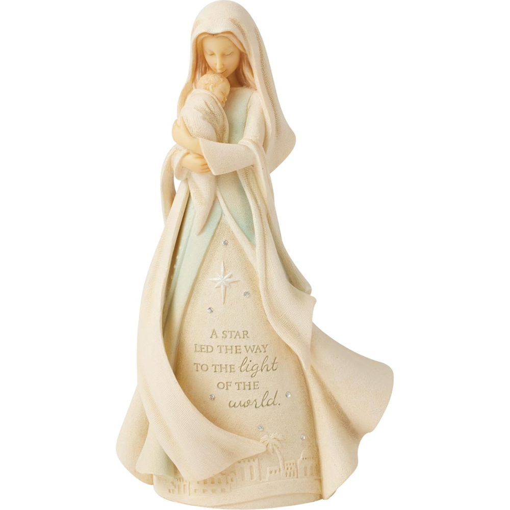 Mary with Baby, Star Led the Way Figurine,  Mary with Baby, Star Led the Way Figurine