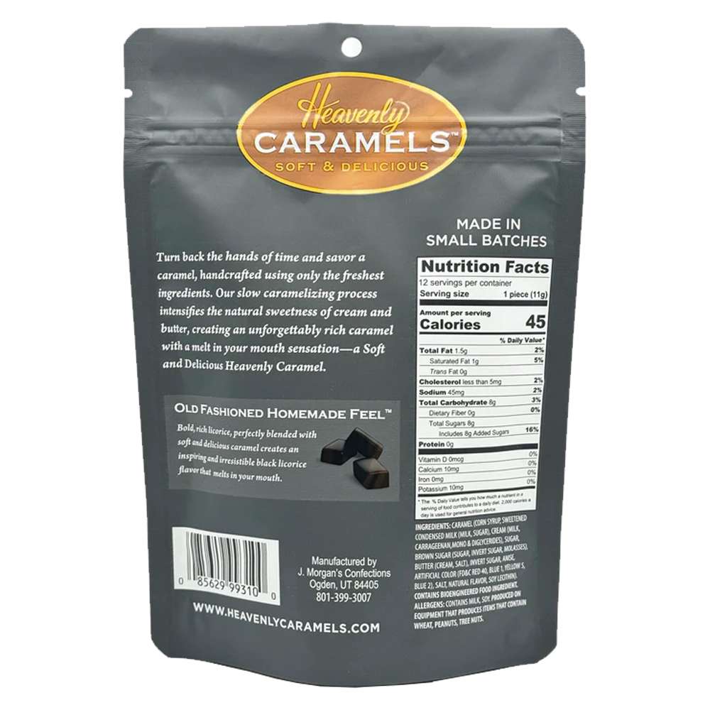 Licorice Caramels Bag, , large image number 1