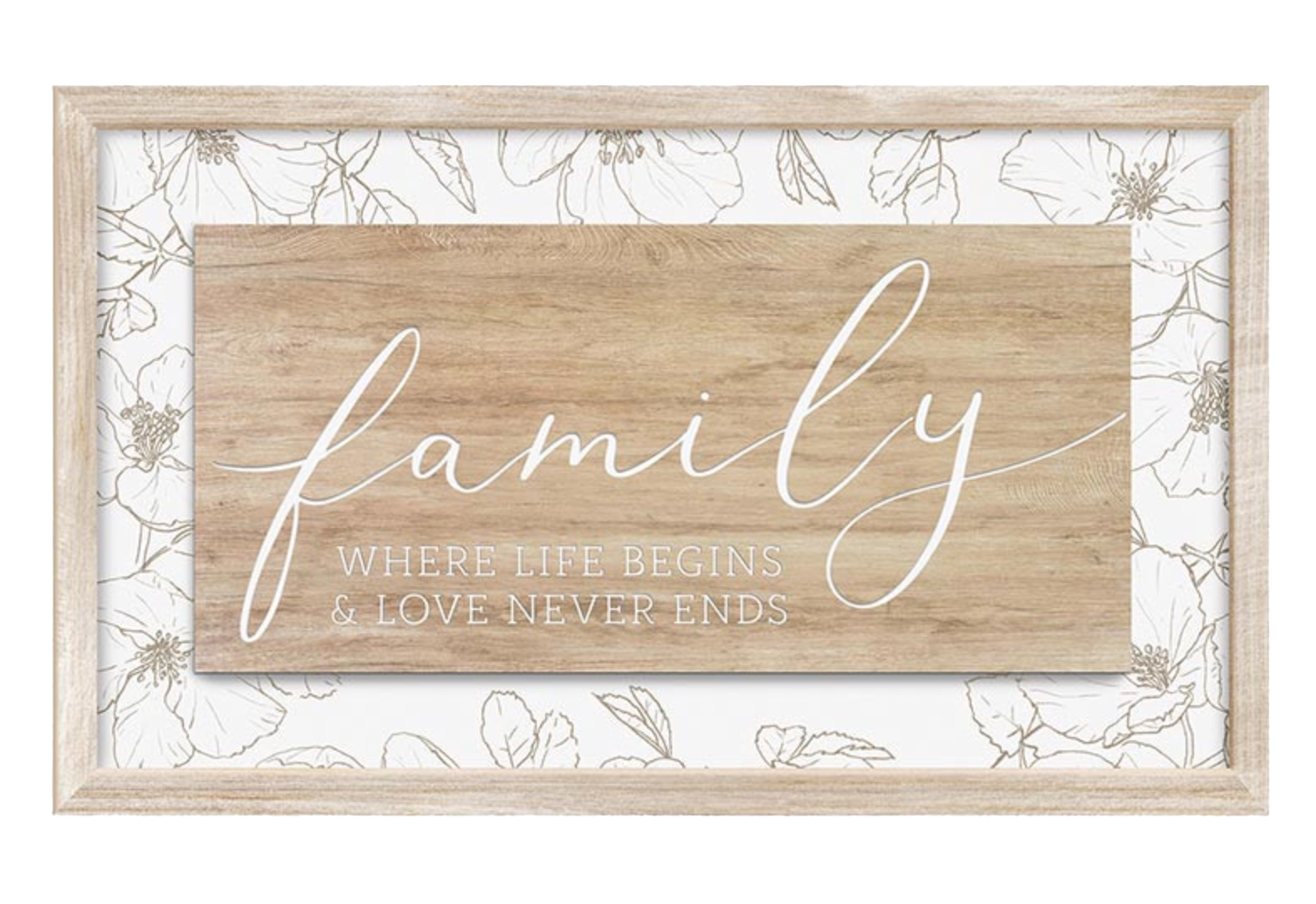 Family, Where Life Begins (24x15 Framed Art)