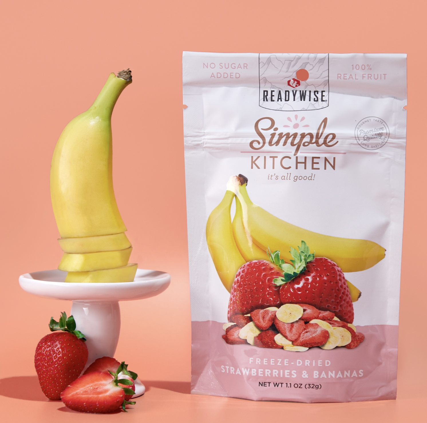 Simple Kitchen Freeze-Dried Strawberries & Bananas Single Pouch, , large image number 3