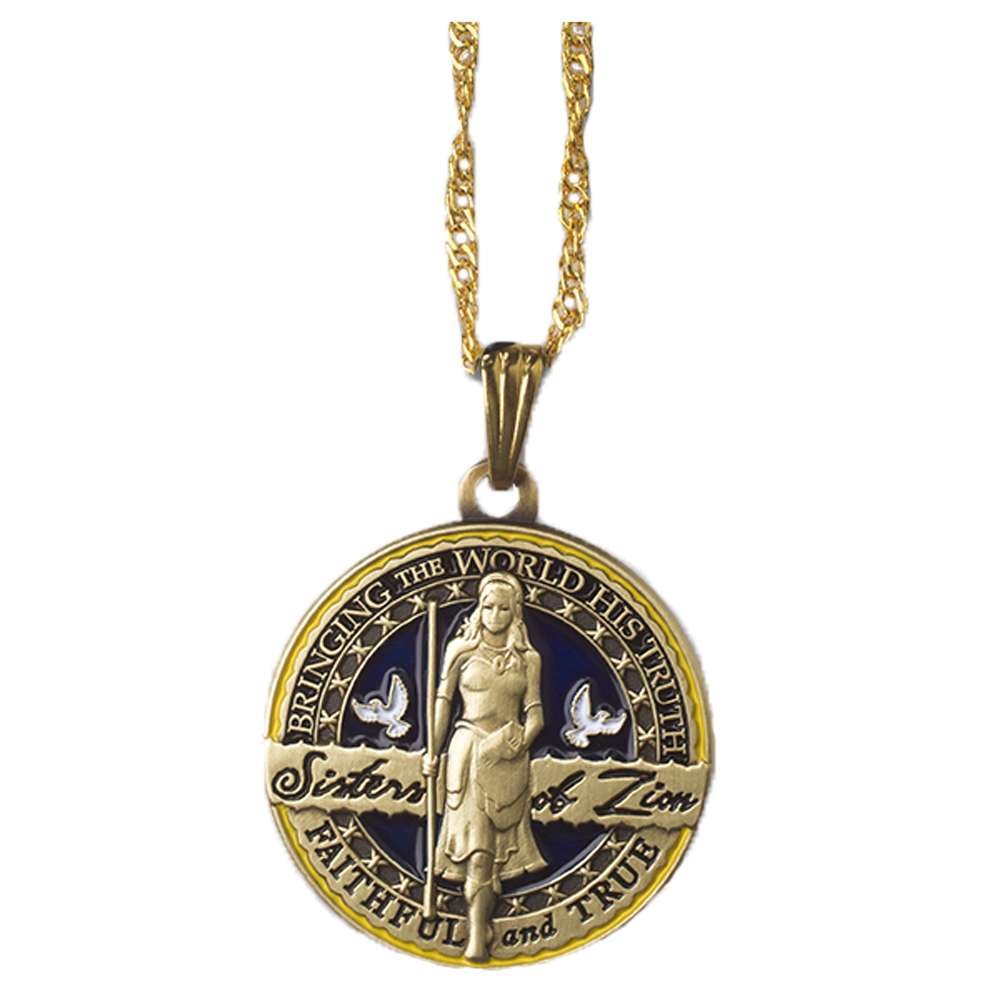 Sister Missionary Round Pendant Necklace, , large image number 0