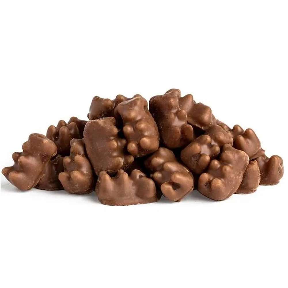 Milk Chocolate Gummy Bears 2 Oz Bag, , large