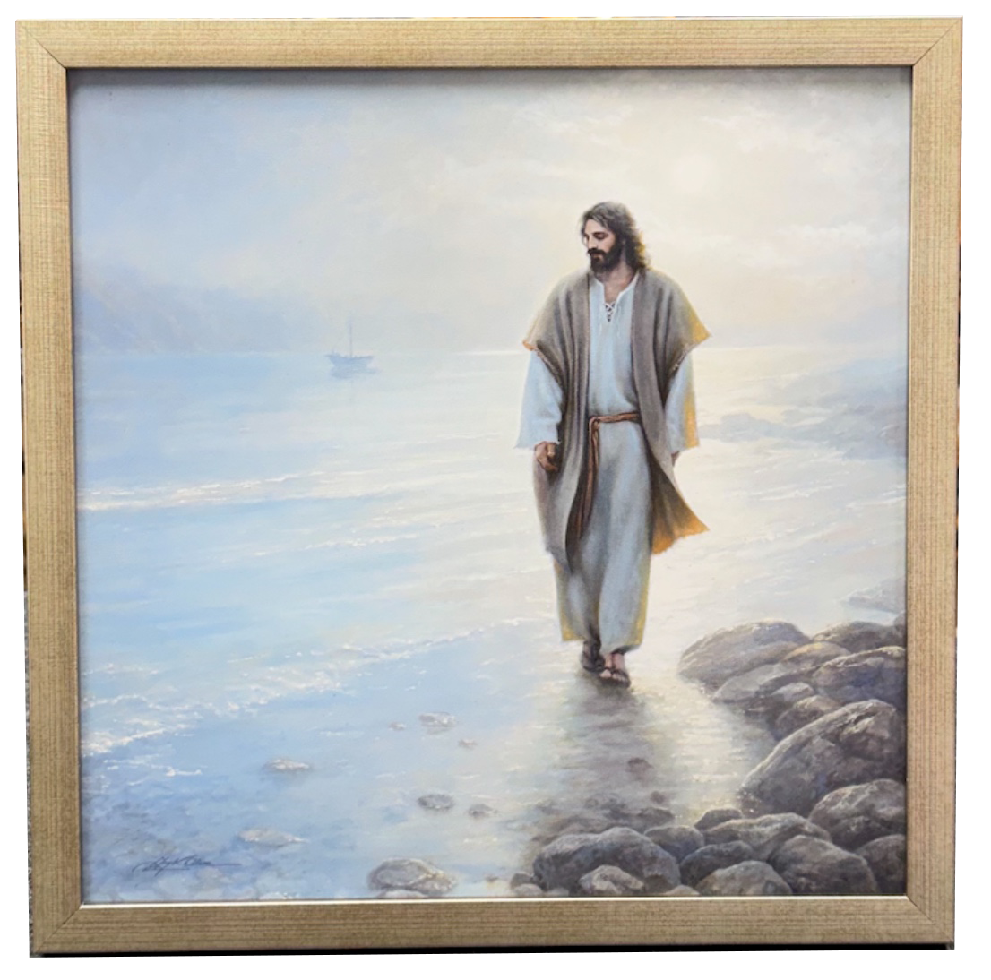 Along the Seashore (20x20 Framed Paper Print)