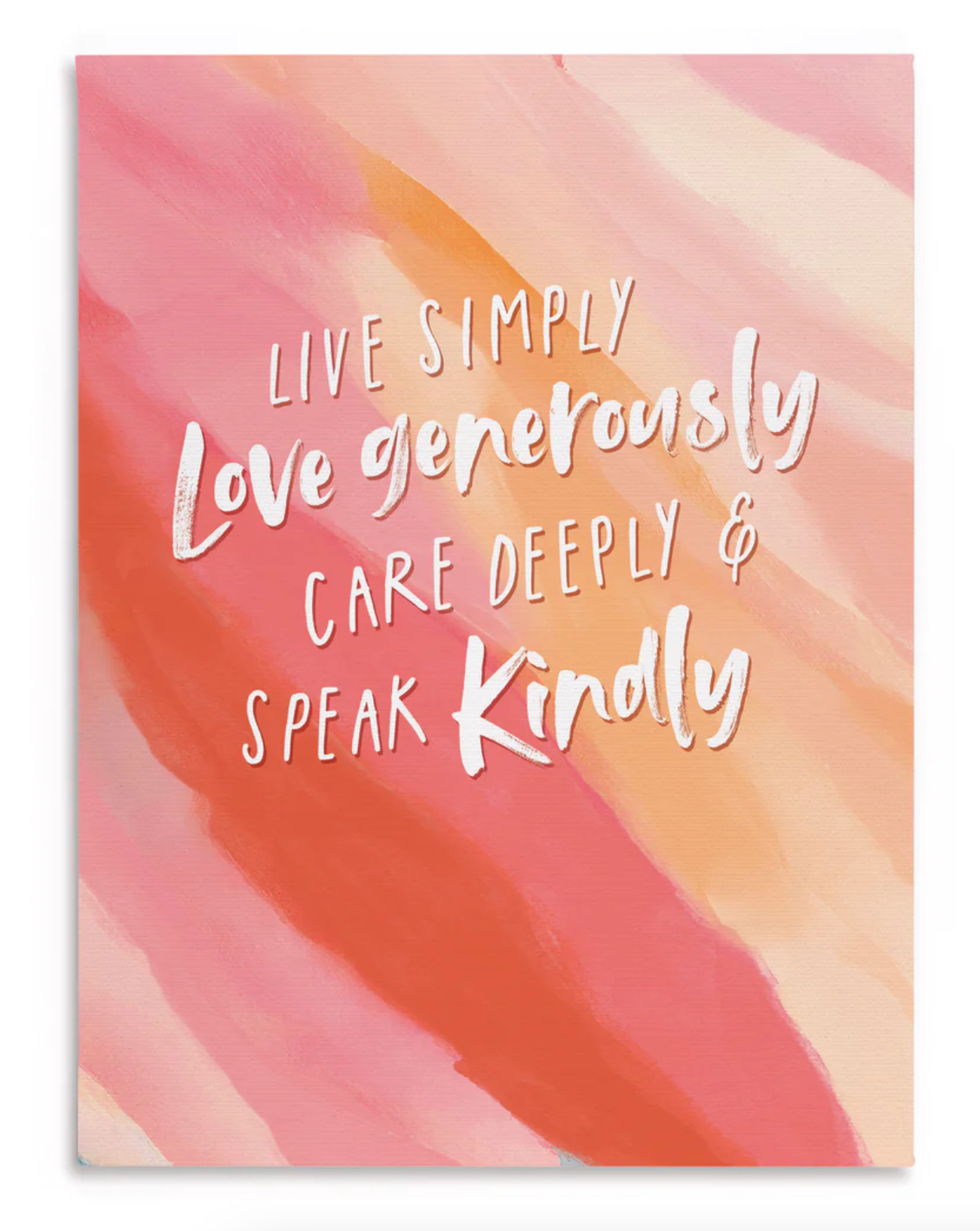 Live Simply Love Generously (12X15 Canvas Plaque)