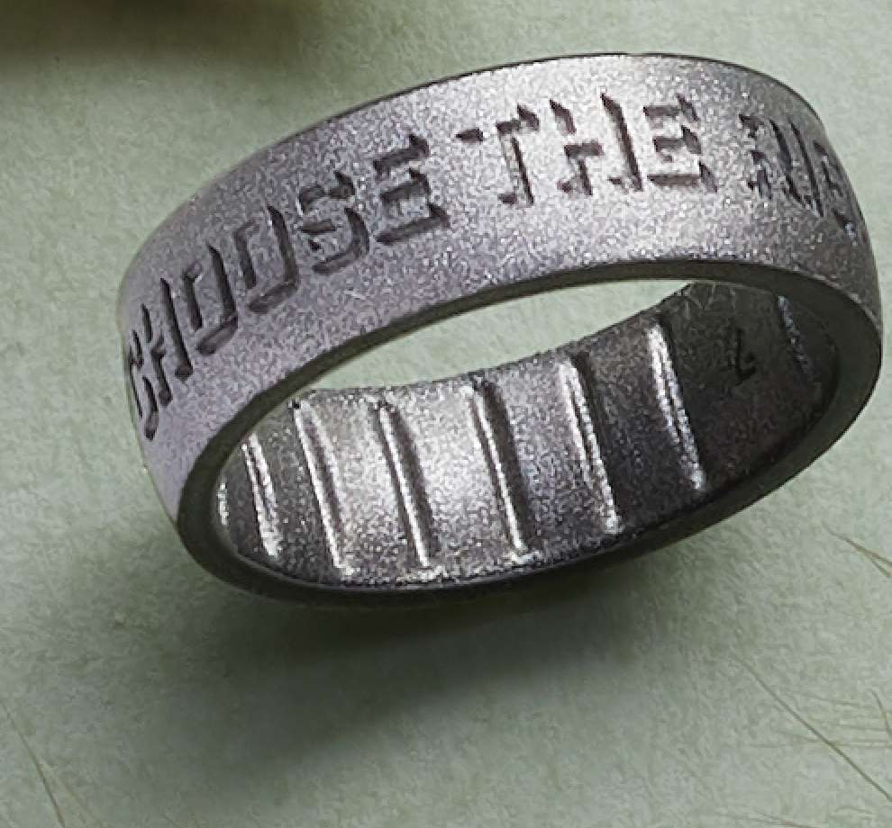 Silicone Classic Platinum CTR Ring, , large image number 1