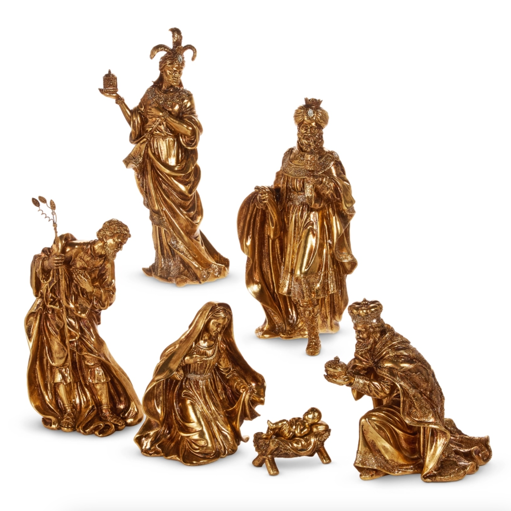 Gold All the Trimmings Nativity, , large image number 0