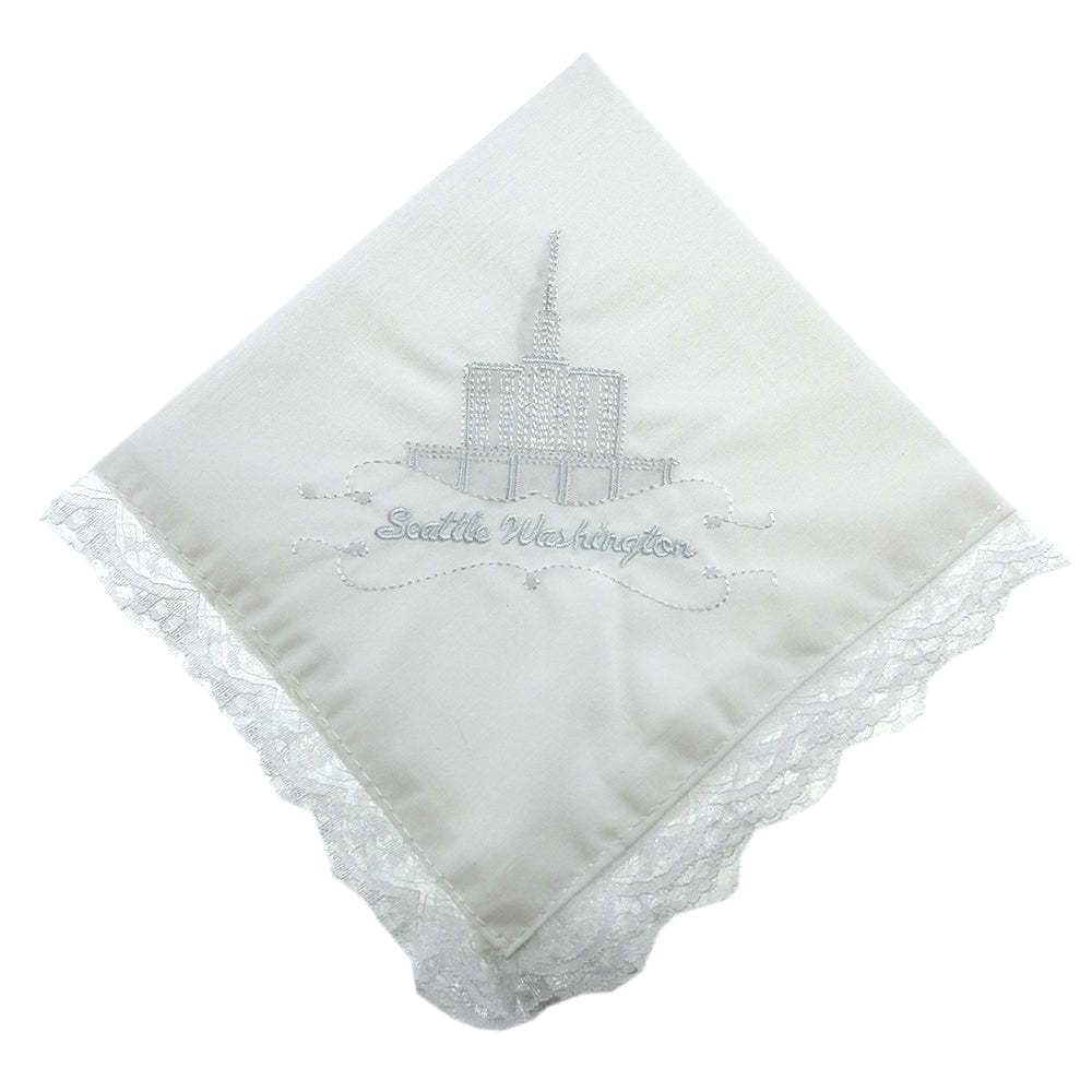 Seattle  Temple Handkerchief - Lace, , large image number 0