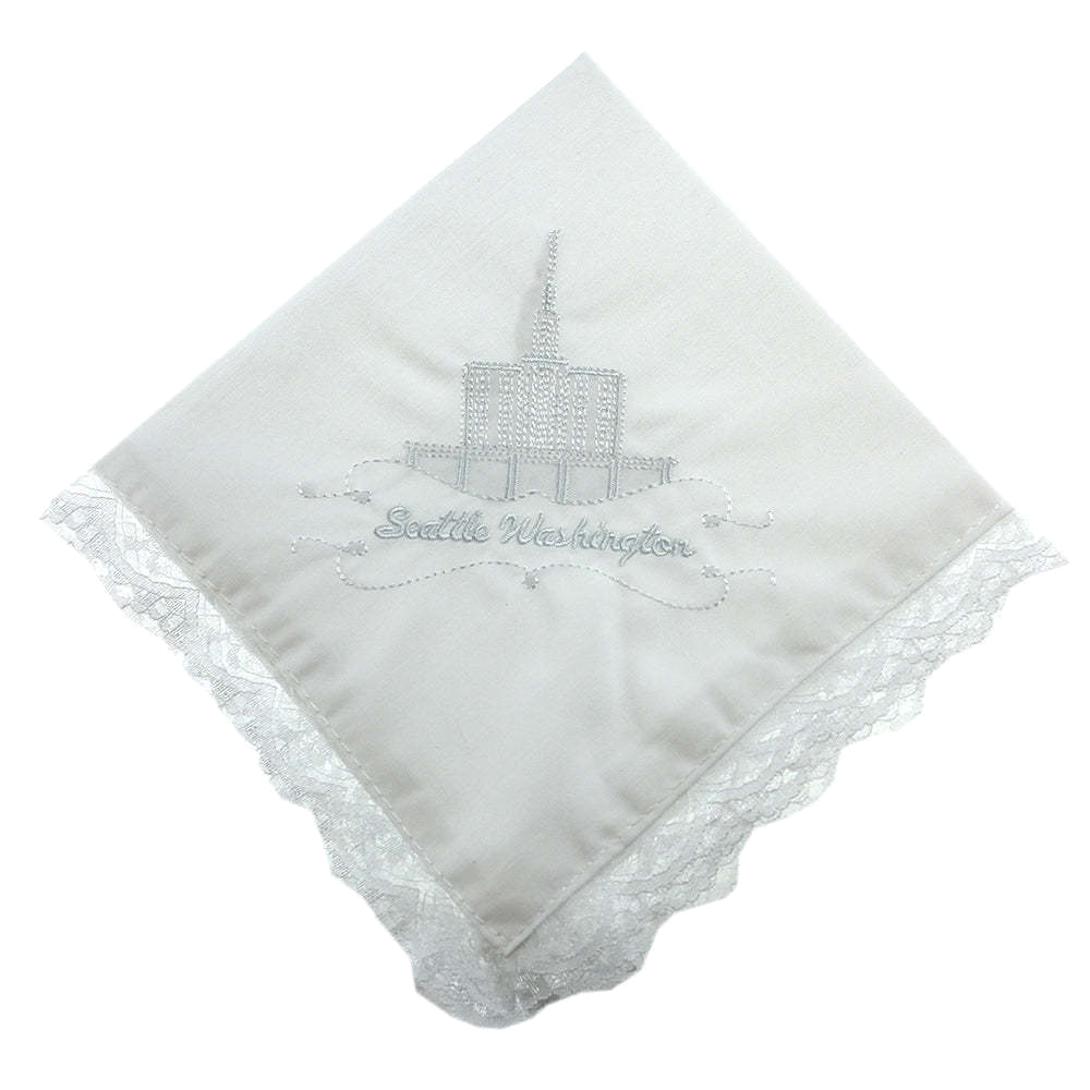 Seattle  Temple Handkerchief - Lace