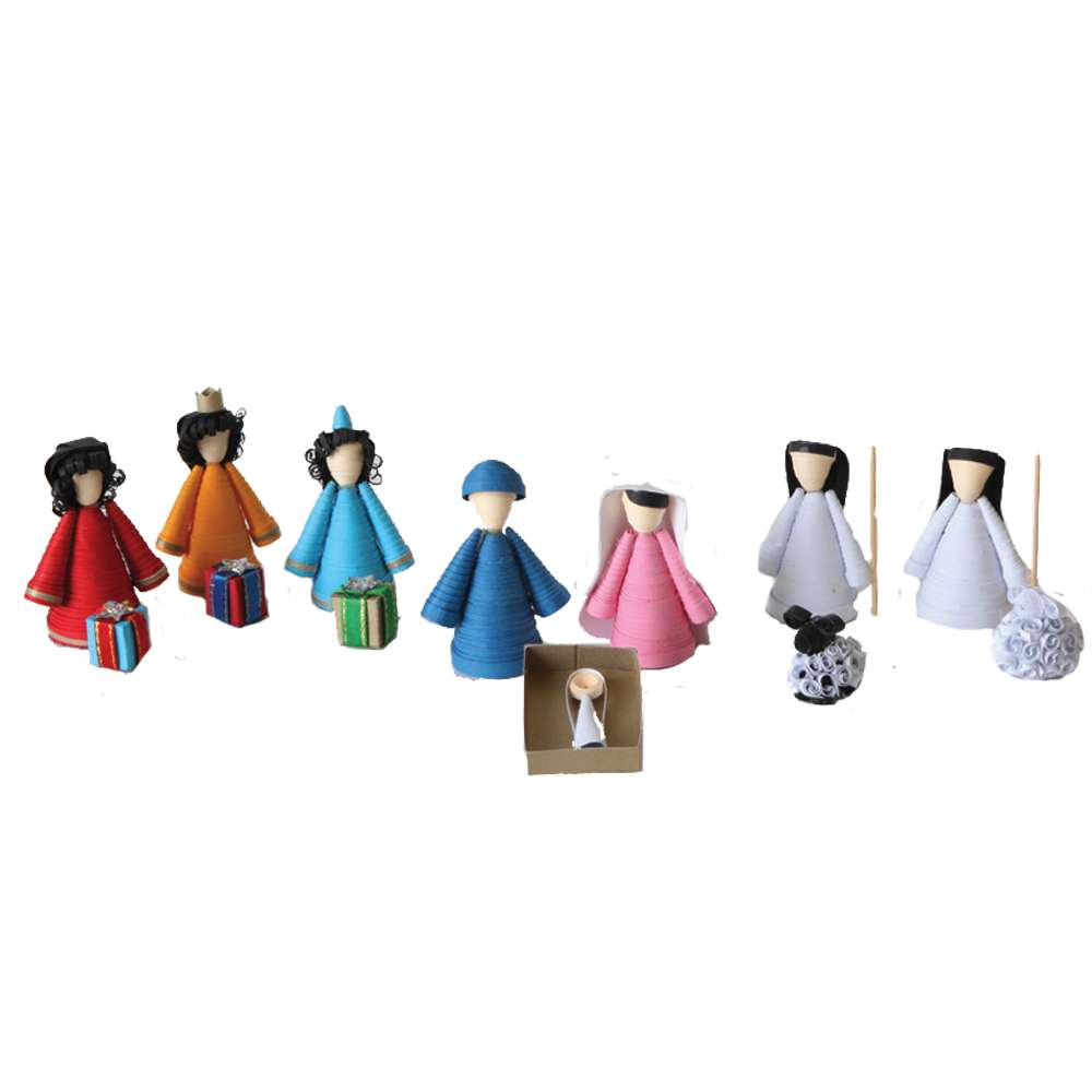 Cambodian Paper Quilled Nativity