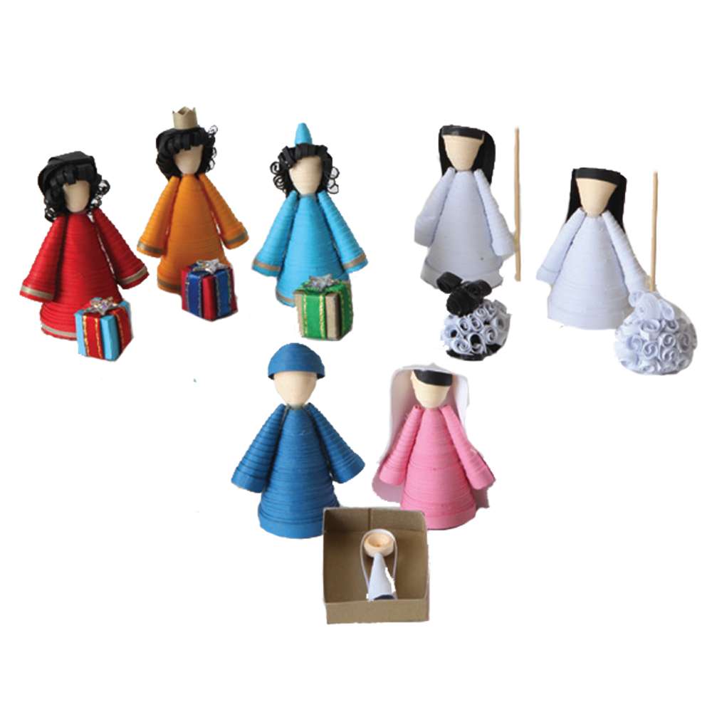 Cambodian Paper Quilled Nativity, , large image number 2