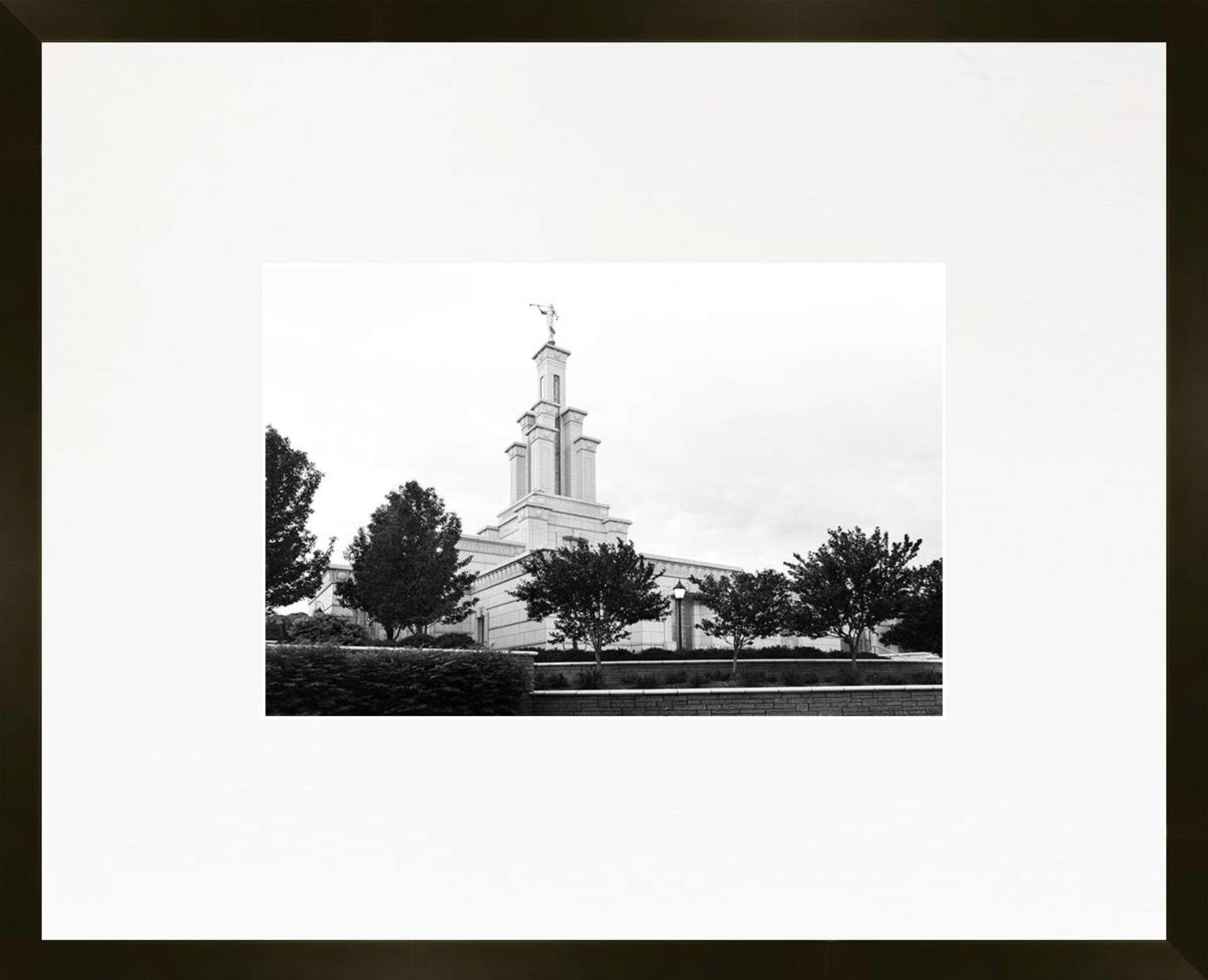 Columbia River Temple, Place of Peace (21x17 Framed Paper Print)