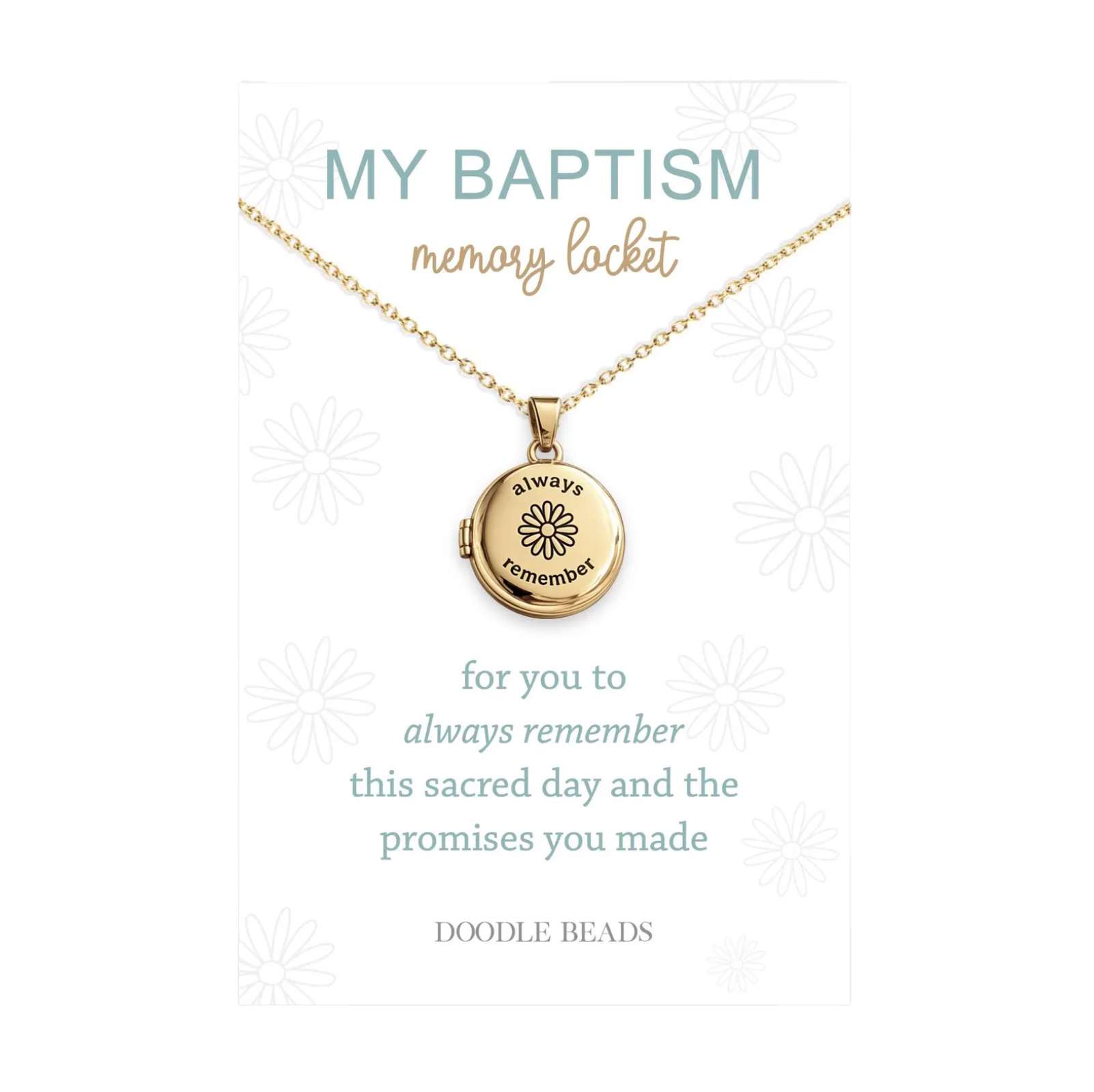 My Baptism Memory Locket Necklace