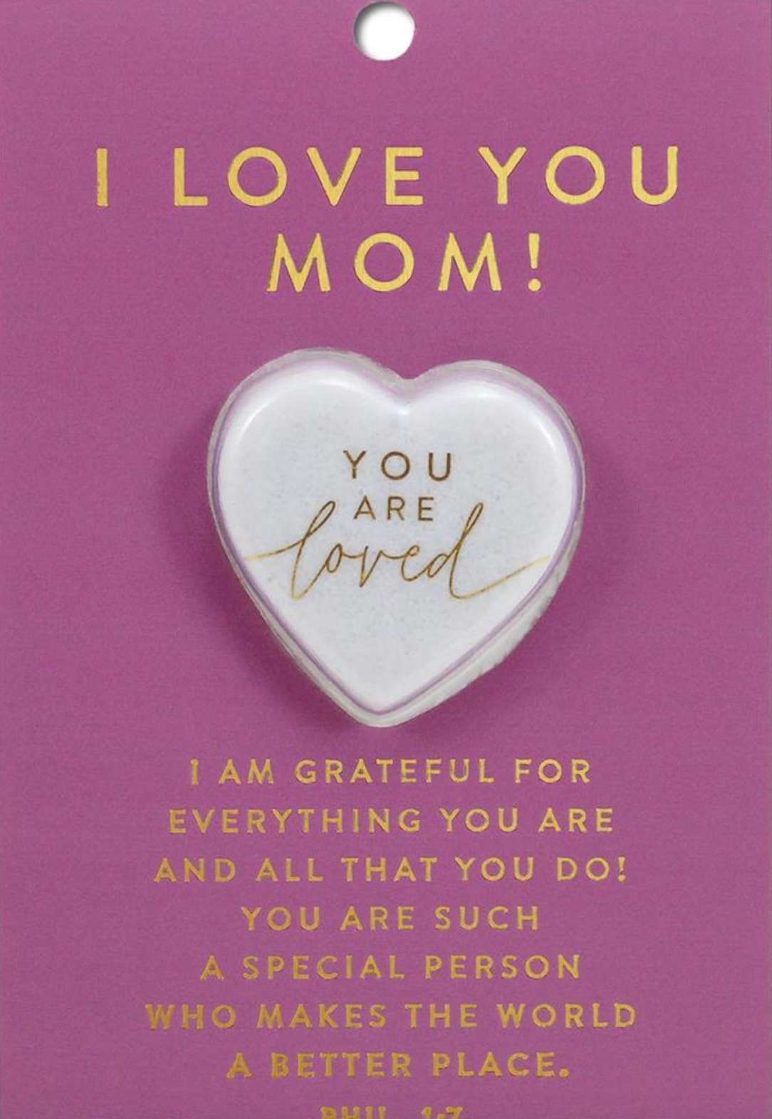 Love You Mom Heart Stone