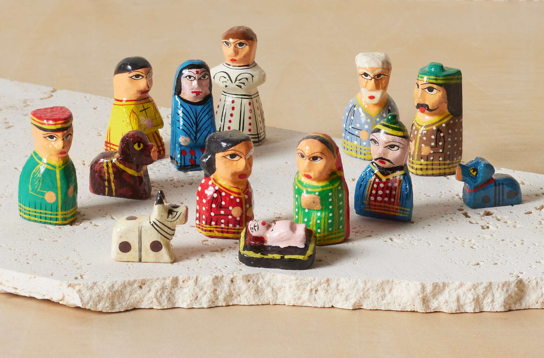 India Handpainted Ceramic Nativity, , large image number 1