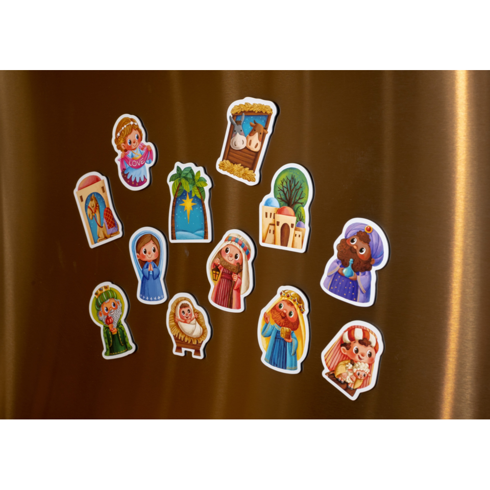 Children's Vinyl Nativity Magnet Set, , large