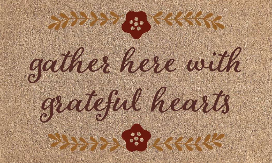 Gather Here Welcome Mat, , large image number 0