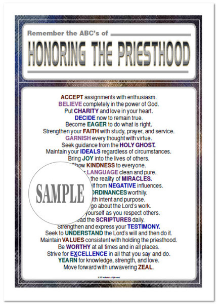 Remember the ABC's of Honoring the Priesthood Card, , large image number 2