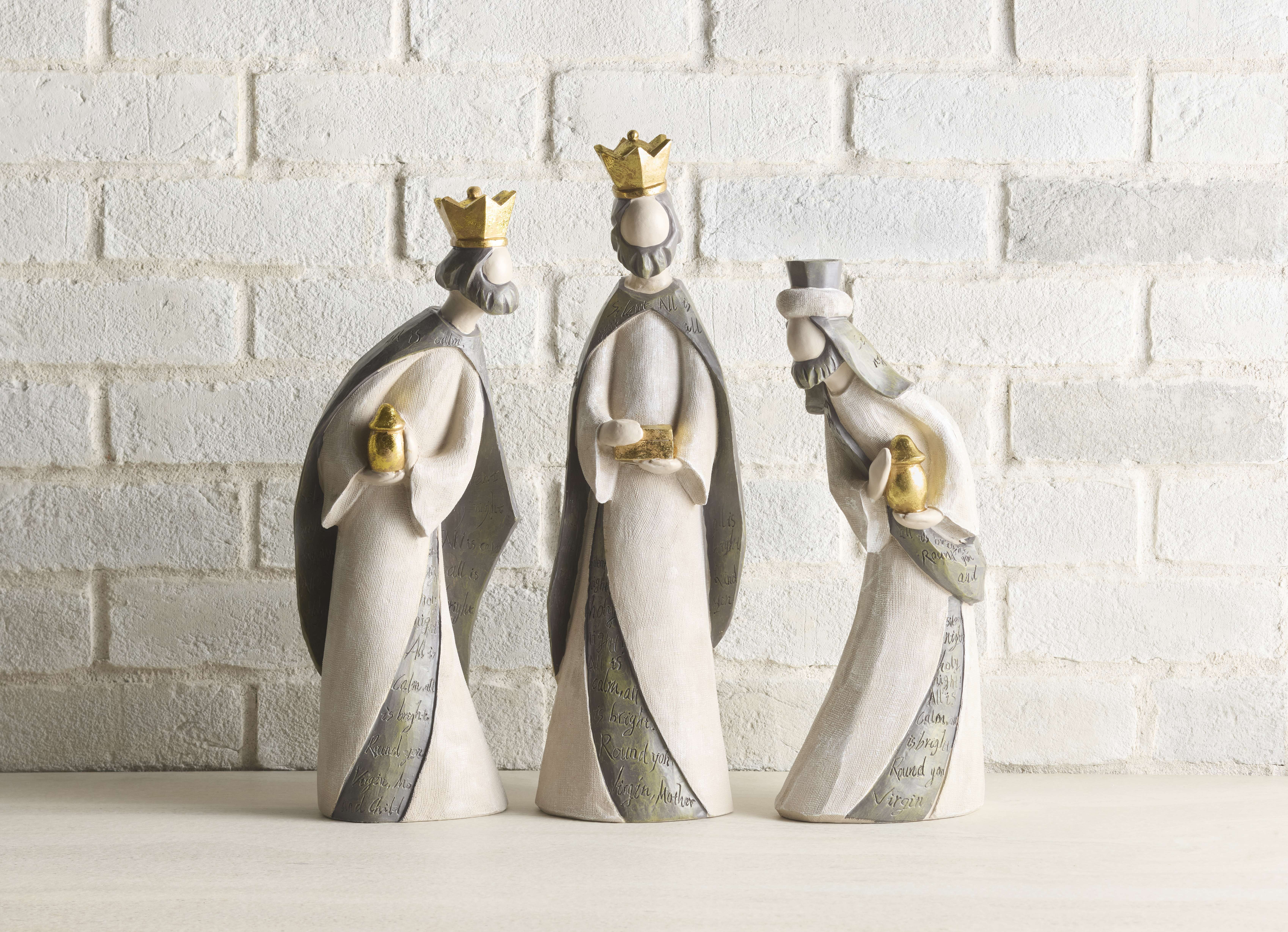 Wise Men Silent Night Resin Nativity, , large