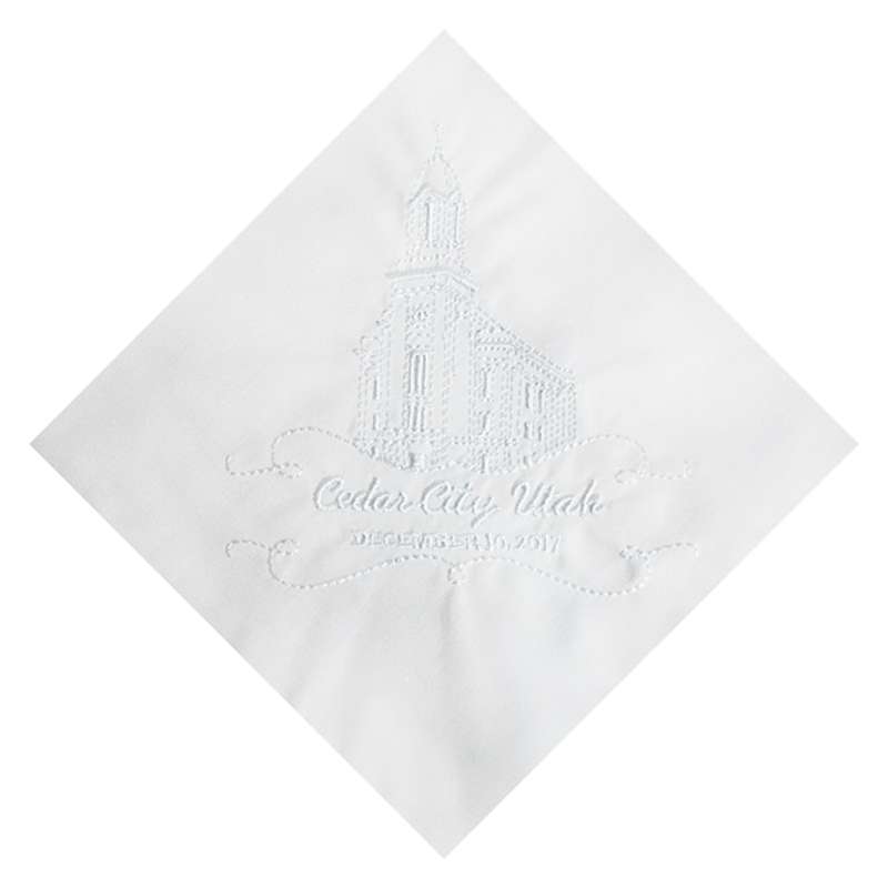 Cedar City Utah Temple Handkerchief, , large image number 0