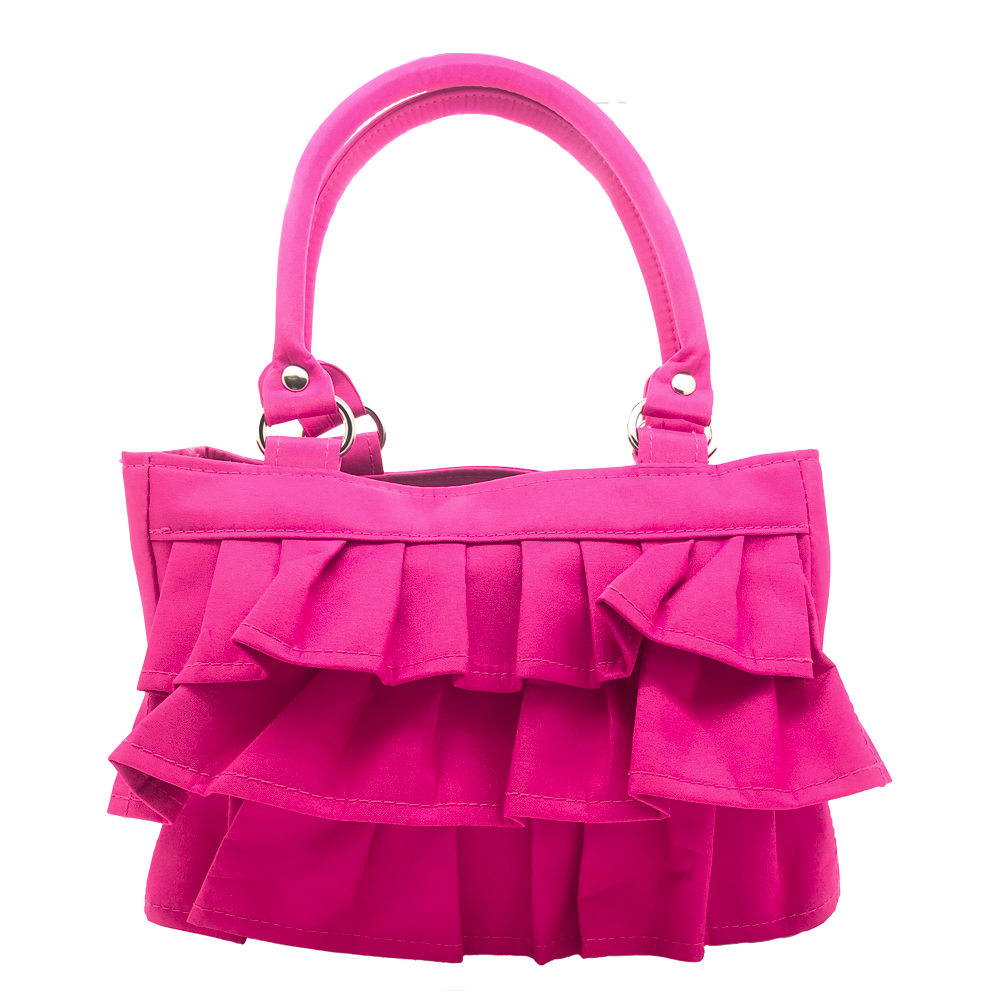 Angela Pink Ruffle Scripture Tote
