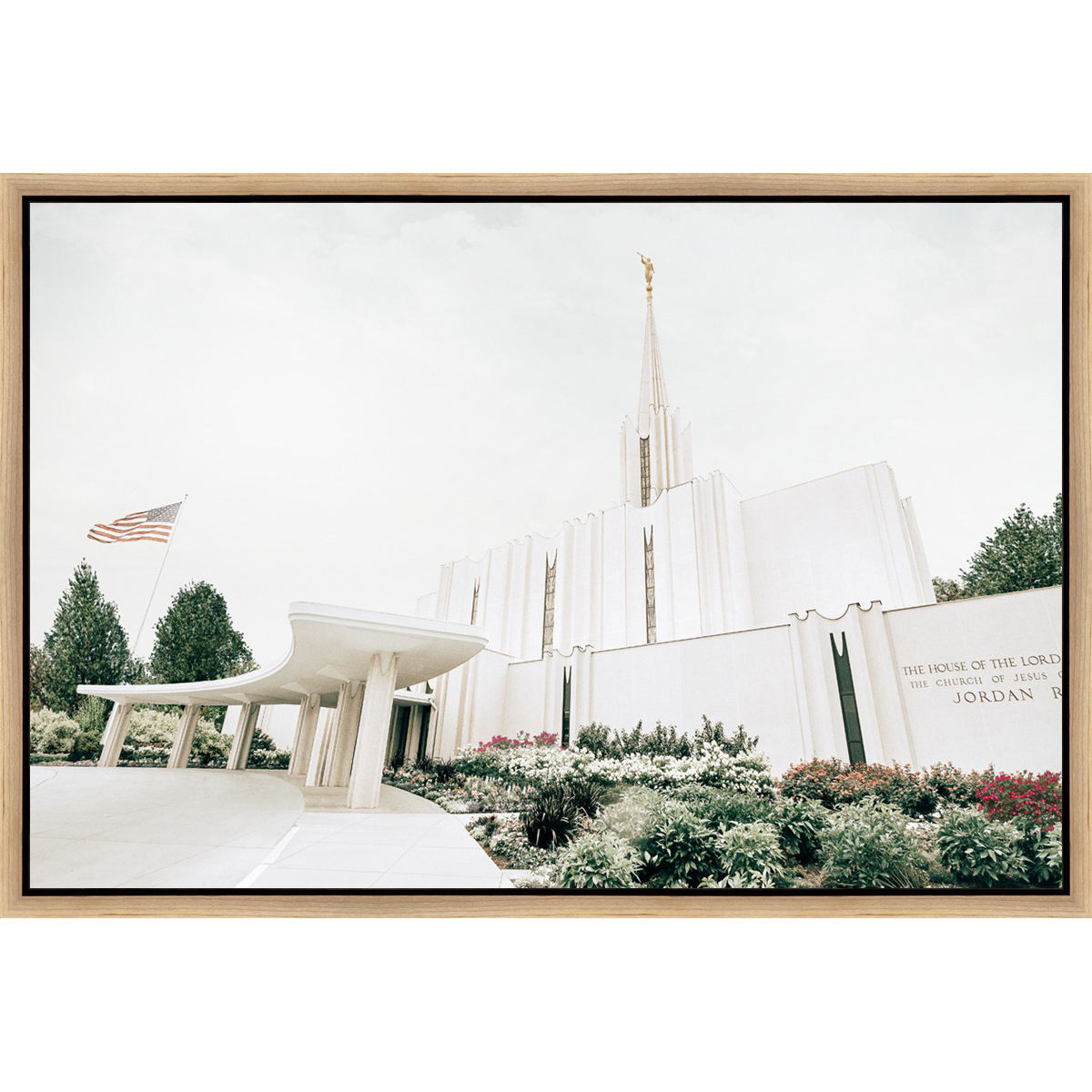 Sweet is the Work, Jordan River Temple (31.5x21.5 Framed Canvas)