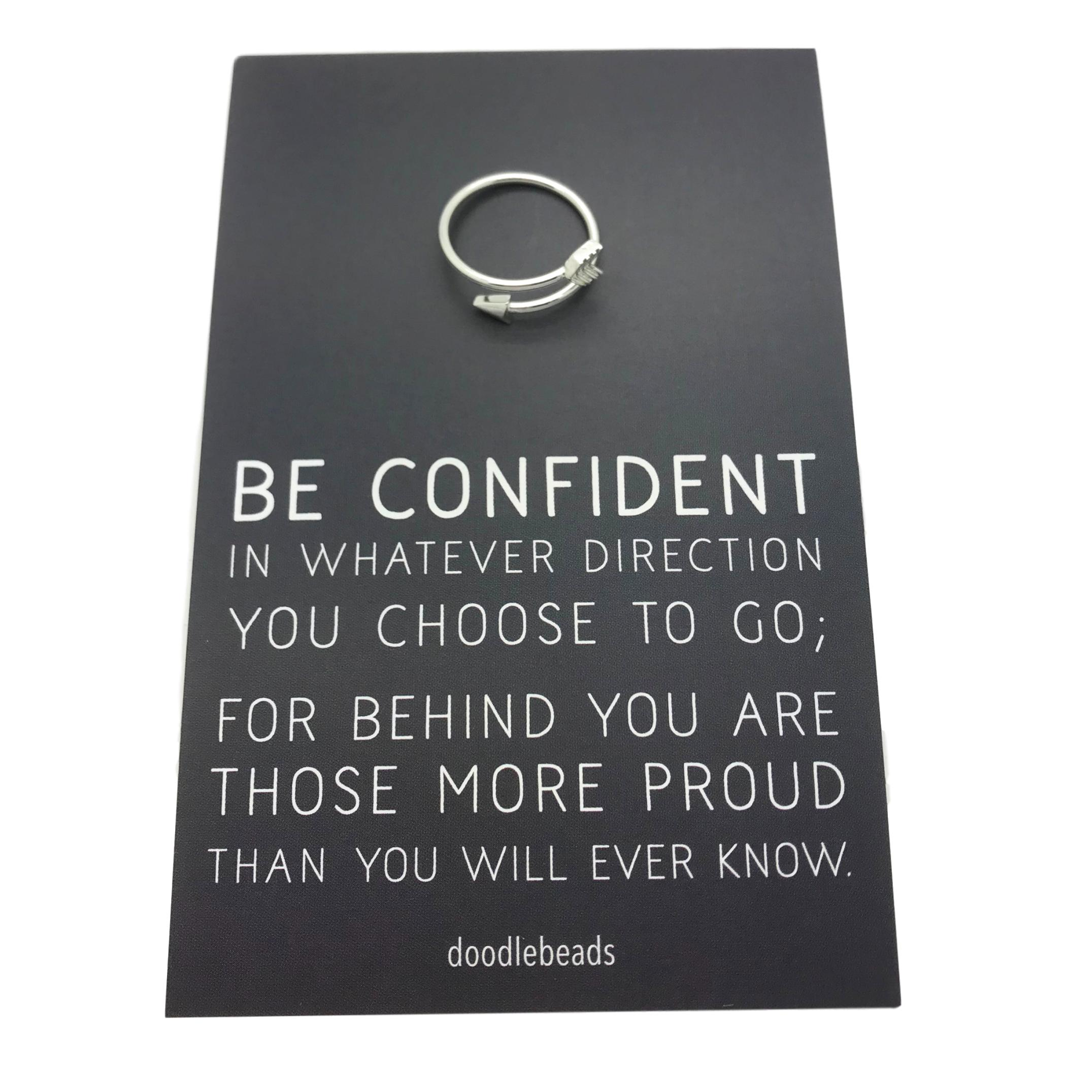 Be Confident Adjustable Arrow Ring, , large image number 0