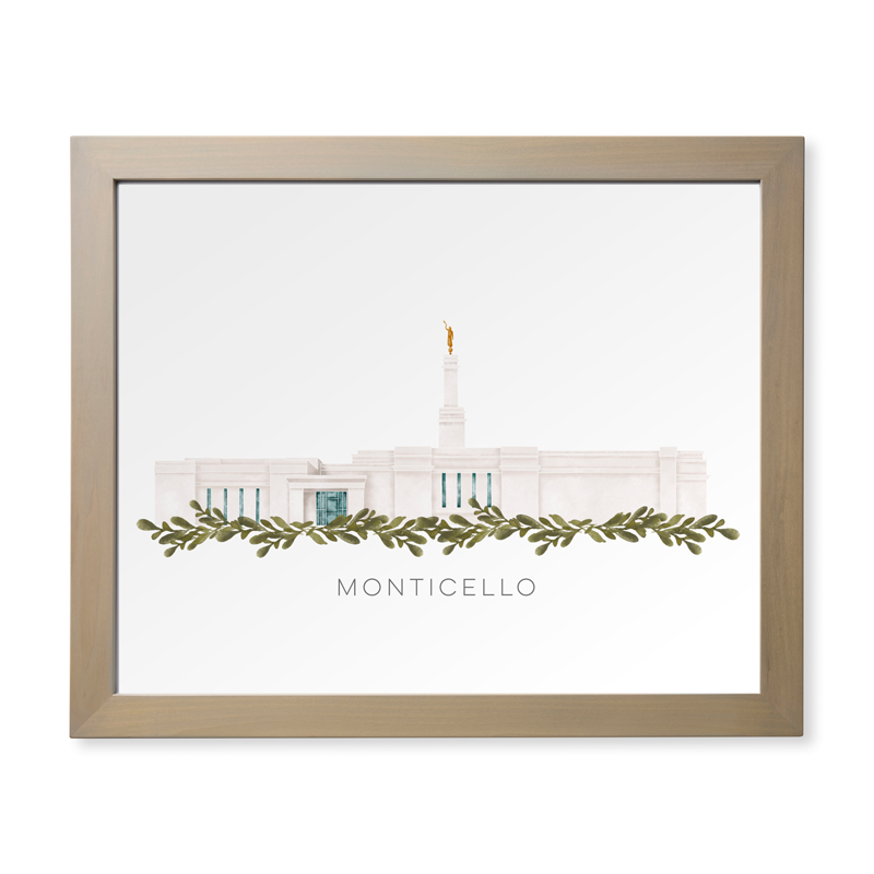 Monticello Utah Temple (28x34 Framed Paper Print)