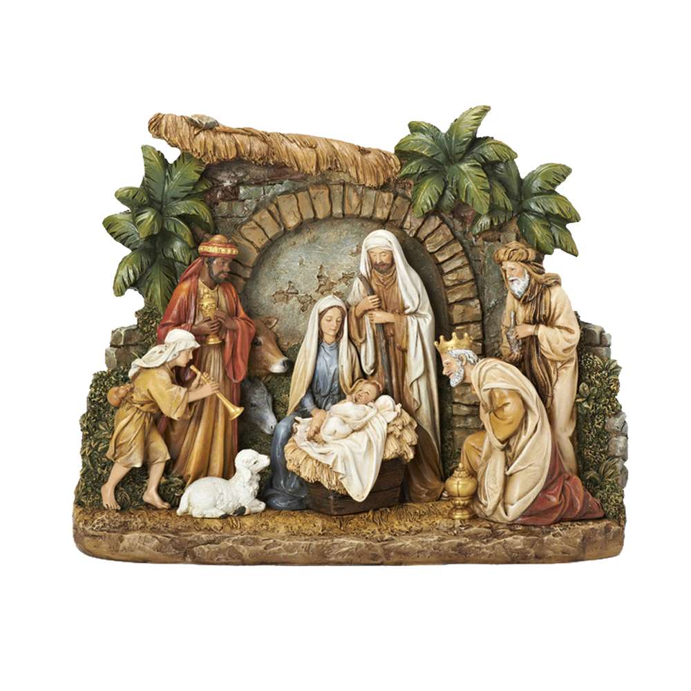 Resin Nativity Manger Scene, , large image number 0