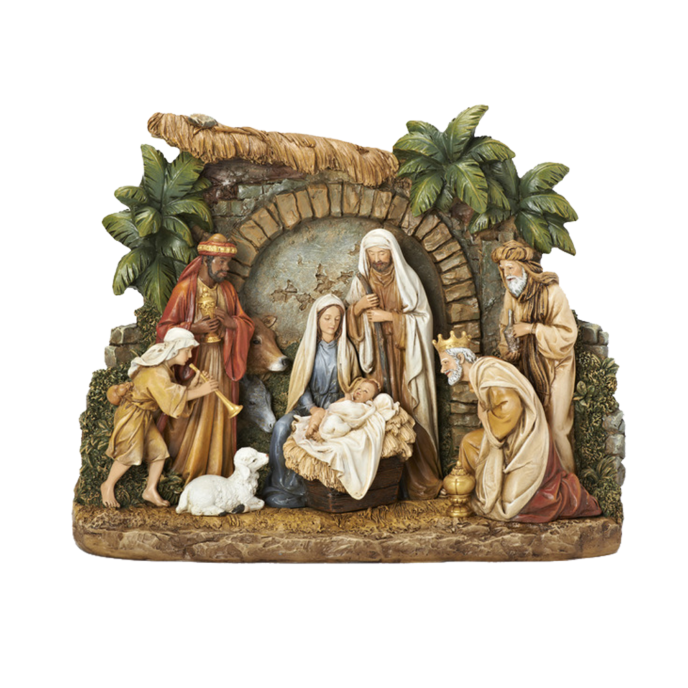 Resin Nativity Manger Scene