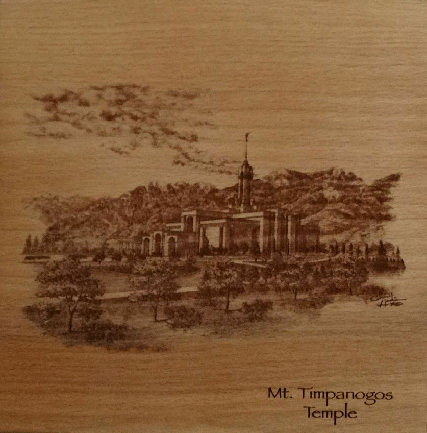 Mt. Timpanogos Temple (6x6 Plaque)