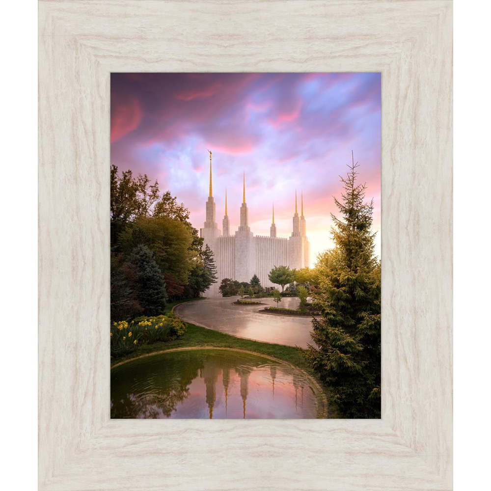 Washington, D.C. Temple, Reflections Into Eternity (46x34 Black Framed Canvas Print),  Washington, D.C. Temple, Reflections Into Eternity (46x34 Black Framed Canvas Print)