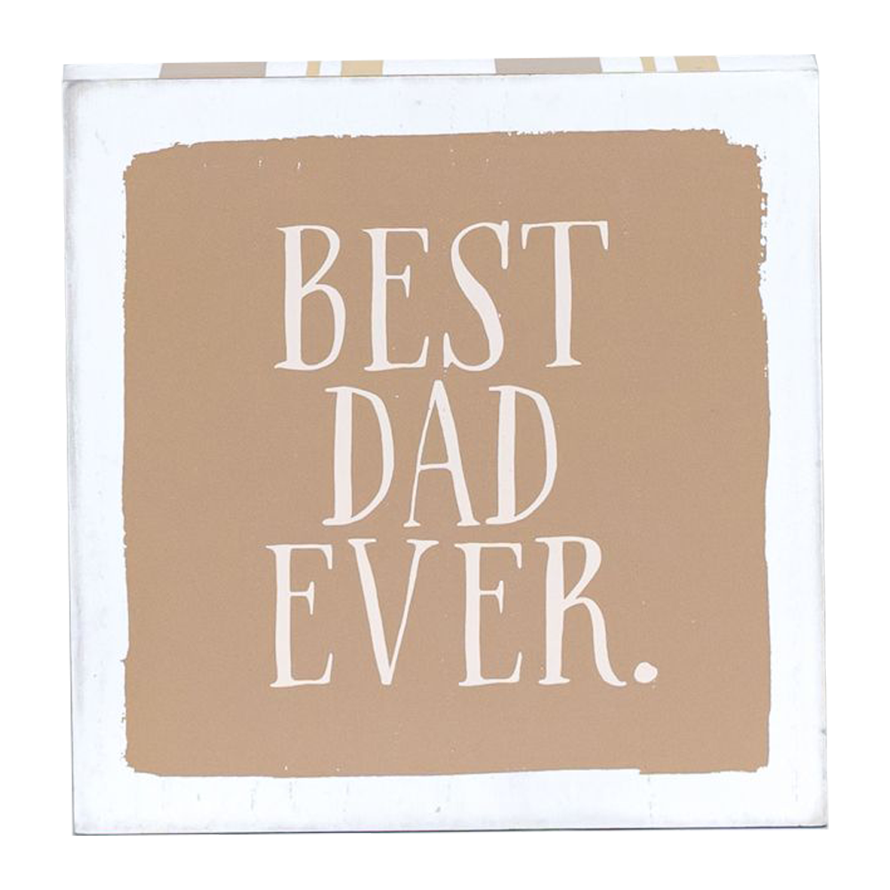 BEST DAD REVERSIBLE PLAQUE 5x5