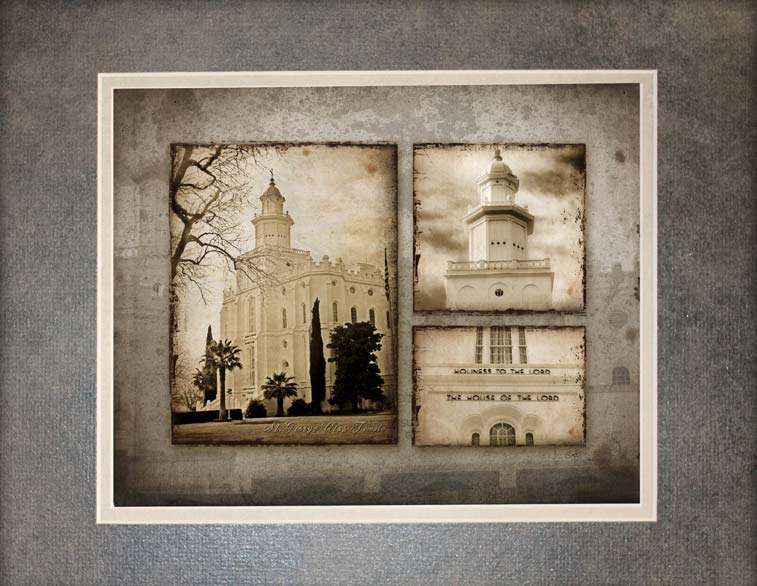 St. George Temple 11x14 Matted Print, , large image number 0