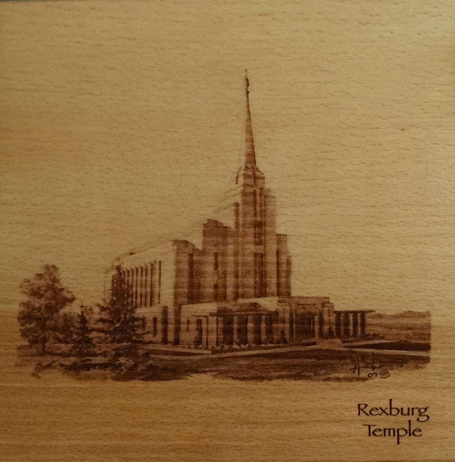 Rexburg Temple (6x6 Plaque)