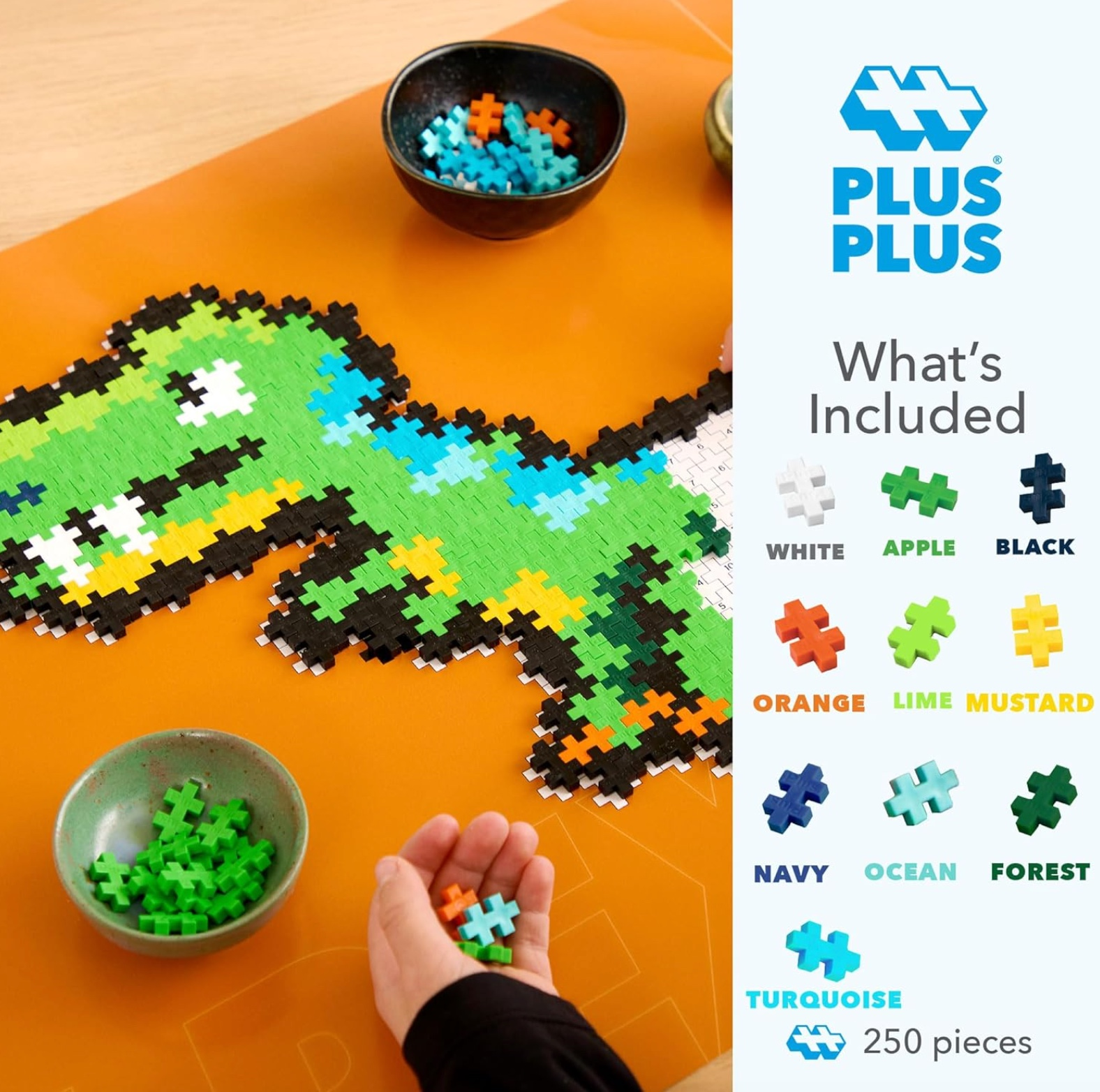 Plus Plus Puzzle By Number T-Rex 250 Piece, , large