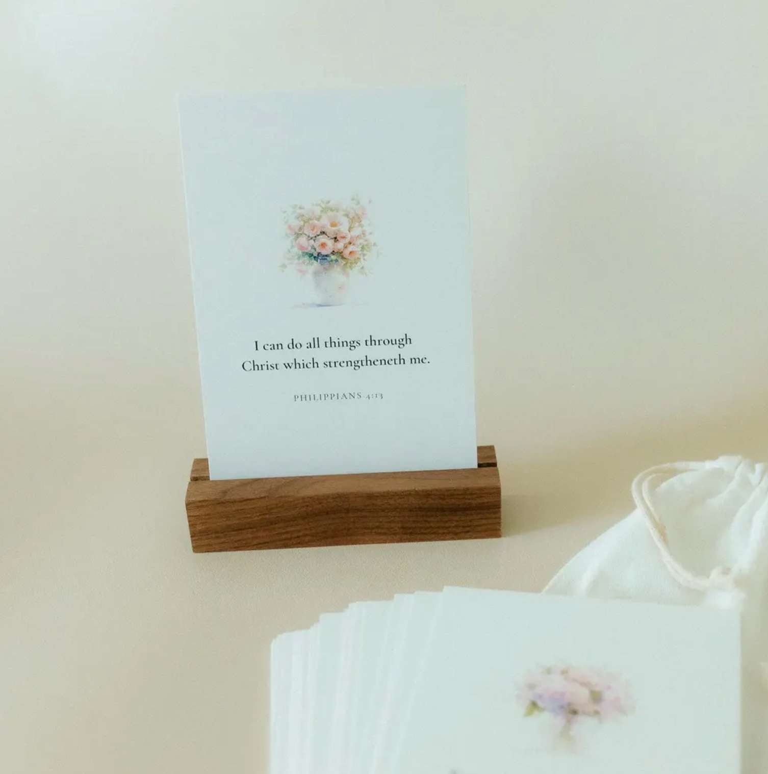 Flower Vases Weekly Scripture Card Set with Block