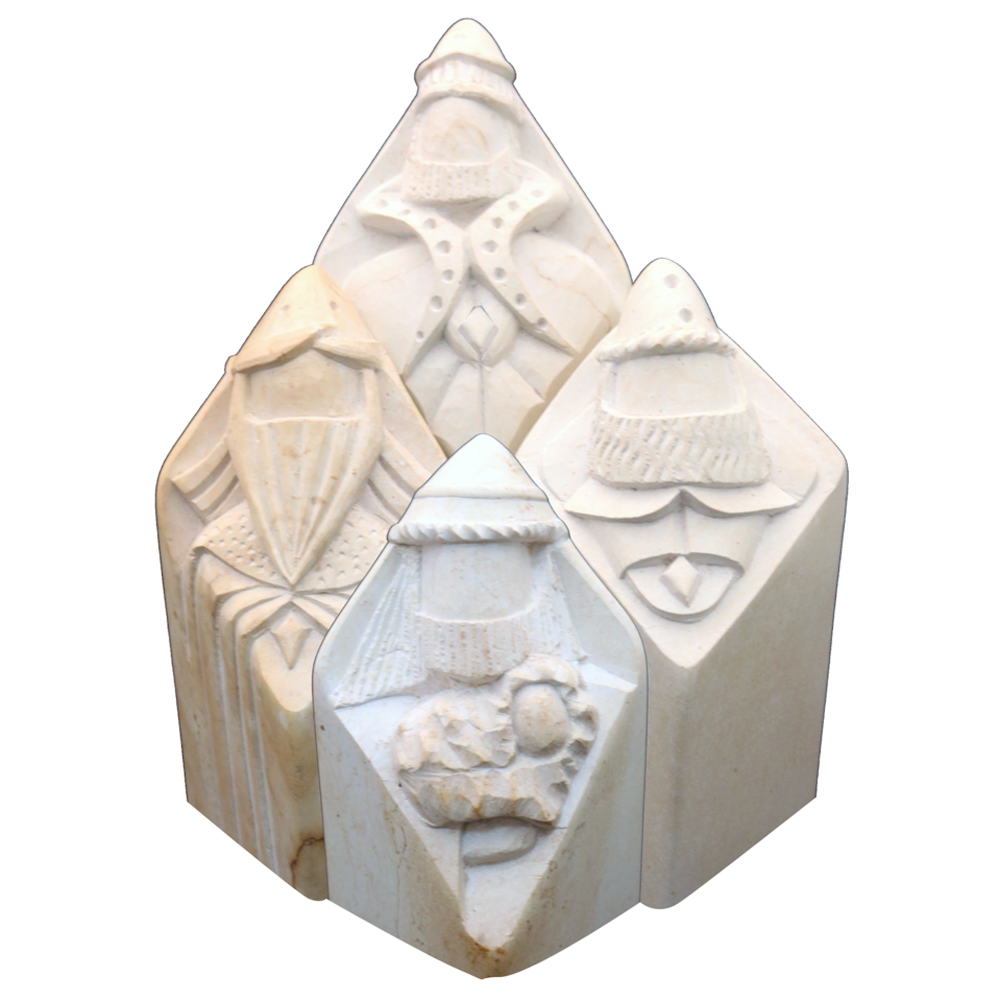 Kenyan Diamond-Shaped Soapstone Nativity